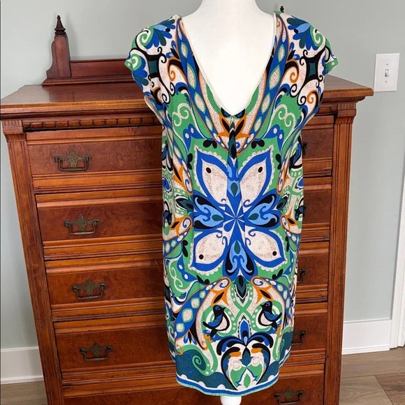 Anthropologie Maeve Folksong Bird Print Shift Dress Size S - Picture 7 of 11